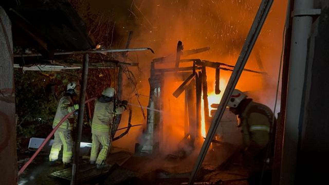 Beykoz'da gecekondu yangını