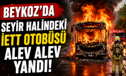 Beykoz’da Seyir Halindeki İETT Otobüsü Alev Alev Yandı
