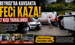Beykoz'da Kavşakta Feci Kaza: İki Otomobil Çarpıştı, 7 Kişi Yaralandı