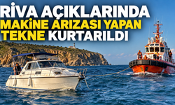 Riva Açıklarında Makine Arızası Yapan Tekne Kurtarıldı