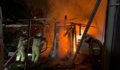 Beykoz'da gecekondu yangını