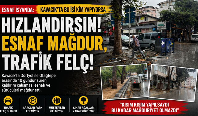 Kavacık'ta Kaldırım Çalışması Esnafı Mağdur Etti