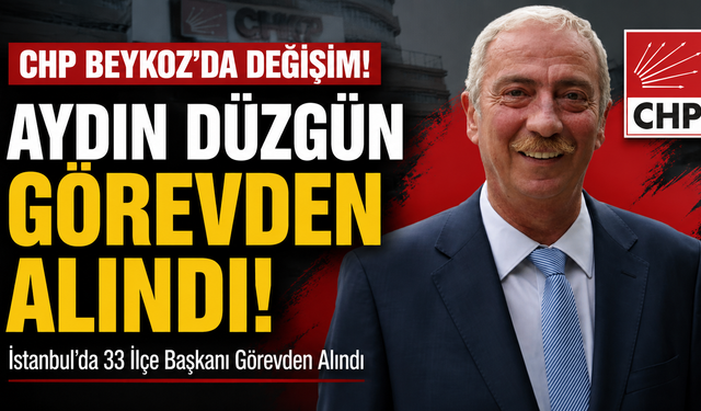 CHP Beykoz İlçe Başkanı Aydın Düzgün Görevden Alındı