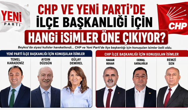 CHP ve Yeni Parti'de İlçe Başkanlığı İçin Hangi İsimler Öne Çıkıyor?