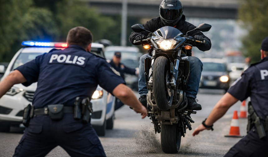 Polisin Üzerine Motosiklet Sürüp Kaçmaya Çalıştı