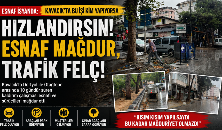 Kavacık'ta Kaldırım Çalışması Esnafı Mağdur Etti