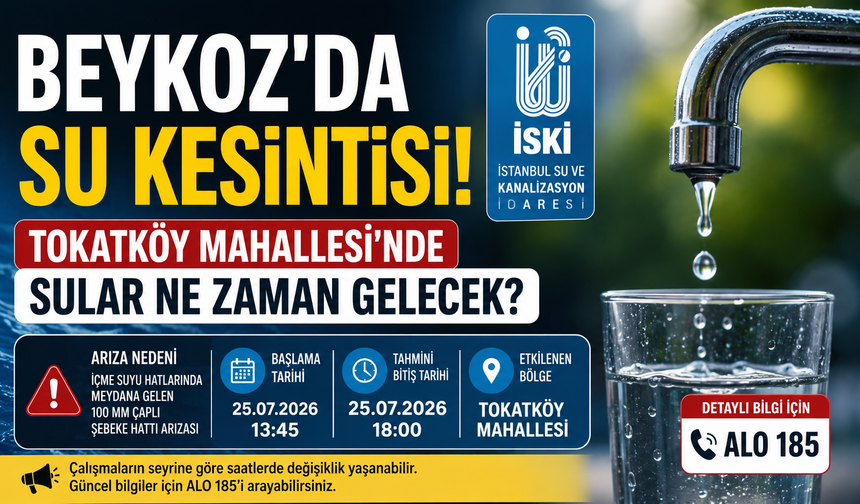 Beykoz'da Su Kesintisi! Tokatköy Mahallesi'nde Sular Ne Zaman Gelecek?