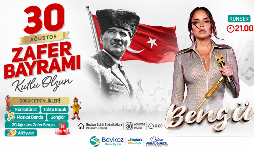 Beykoz’da 30 Ağustos Zafer Bayramı’nda Bengü konseri