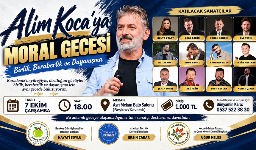 Alim Koca’ya Moral İçin Beykoz’da Büyük Buluşma